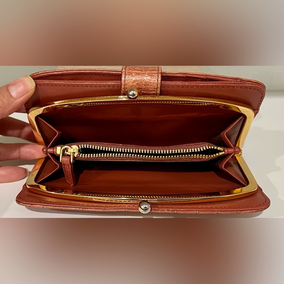 Miu Miu Embossed Crocodile Leather Double Sided Wallet in Pink - Picture 10 of 12